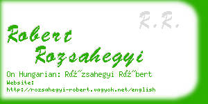 robert rozsahegyi business card