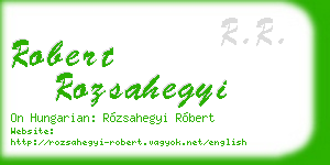 robert rozsahegyi business card